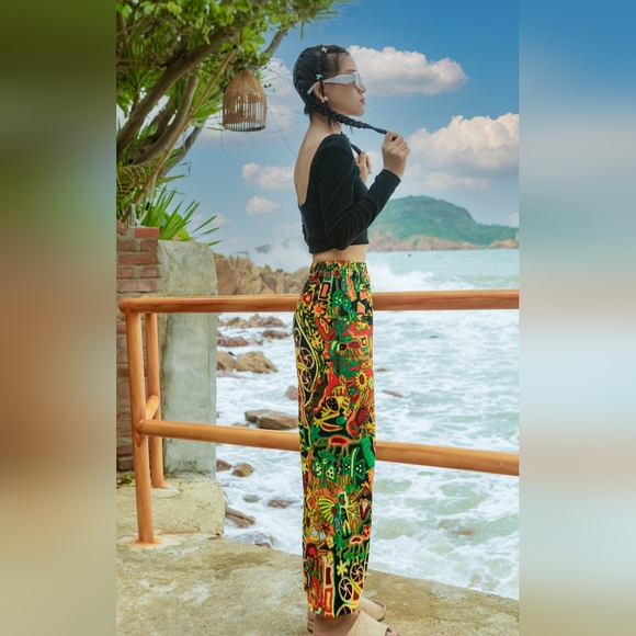 Women's Linen Boho Pants - Picture 1 of 7